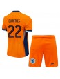 Nederland Denzel Dumfries #22 Hjemmedraktsett Barn EM 2024 Korte ermer (+ bukser)